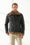 Men's Pitch Black Shearling Leather Jacket Men's Pitch Black Shearling Leather Jacket
