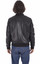 Men's Ink Black Bomber Leather Jacket Men's Ink Black Bomber Leather Jacket