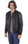 Men's Ink Black Bomber Leather Jacket Men's Ink Black Bomber Leather Jacket