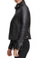 Black Strap Shoulder Leather Jacket For Women