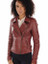 Women’s Asymmetrical Red Biker Leather Jacket Women’s Asymmetrical Red Biker Leather Jacket