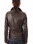 Women’s Stand Collar Brown Biker Leather Jacket
