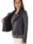 Women’s Asymmetrical Biker Black Leather Jacket