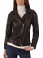 Women’s Genuine Black Leather Biker Lapel Collar Jacket