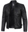 Real Leather Motorcycle Jacket With Stripes