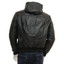Genuine Lambskin Leather Hooded Bomber Jacket Genuine Lambskin Leather Hooded Bomber Jacket