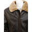 Men's Shearling Aviator Dark Brown Genuine Leather Jacket