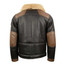 Dark Brown Shearling Bomber Genuine Leather jacket
