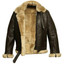 Fur Bomber Shearling Dark Brown Leather jacket