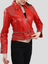 Women’s Studded Red Leather Jacket