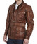Brad Pitt Motorcycle Brown Leather Jacket