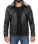 Men's Black Leather Trucker Jacket with Fur Collar Men's Black Leather Trucker Jacket with Fur Collar