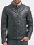 Mens Diamond Quilted Black Leather Jacket Mens Diamond Quilted Black Leather Jacket