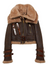 Women Shearling Flight Brown Bomber Leather Jacket