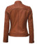 Women's Quilted Cafe Racer Leather Jacket