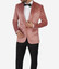 Mens Shawl Lapel Rose Pink Velvet Tuxedo Jacket