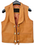 Bonanza Ben Cartwright Tan Brown Lorne Greene Leather Vest Bonanza Ben Cartwright Tan Brown Lorne Greene Leather Vest