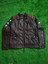 Women's Motorcycle Stars and Stripes Distressed Brown Leather Jacket
