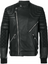 Mens Designer Black Bomber Quilted Leather fashion Jacket