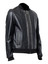 Mens Black Designer Metal Studded Bomber Leather Jacket