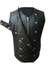 Men's Real Leather Black Biker Style Waistcoat Vest