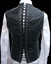 Men's Black Genuine Leather steel Boned Waistcoat Vest