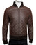 Mens Brown Bomber Biker Jacket