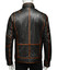 Mens Brown Stand-up Collar Leather Jacket