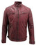 Mens Burgundy Cafe Racer Jacket