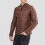 Mens Brown Inflatable Leather Jacket