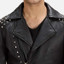 Mens Studded Black Leather Jacket