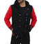 Men's Stylish Red and Black Hooded Varsity Jacket Men's Stylish Red and Black Hooded Varsity Jacket