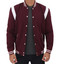 Men's Stylish Maroon Varsity Jacket