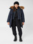 Womens Warm Long Coat With Removable Natural Fur