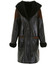 Mens Stylish Two Tone Fur Hooded Coat