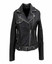 Womens Distressed Belted Designer Black Leather Jacket Womens Distressed Belted Designer Black Leather Jacket
