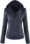 Women's Slim Fit Moto Hooded Jacket