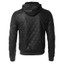 Men's Casual Quilted Black Biker Leather Jacket Men's Casual Quilted Black Biker Leather Jacket