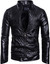 Men's Slim Fit Casual Leather Jacket