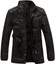 Men's Winter Windproof Long Leather Jacket