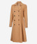 Womens Double Breasted Beige Wool Coat
