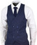 Mens Pinstripe Navy Blue 3 Piece Suit