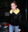 Miley Cyrus Shiny Black Fur Leather Jacket