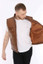 Men's Leather Vest Tan Color
