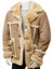 Men’s Sand Brown Shearling Leather Coat