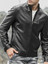 Black Leather Fashion Biker Jacket For Mens