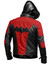 Black Batman Arkham Knight Gaming Red Hood Leather Jacket & Vest
