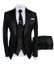 Mens Slim Fit 3 Piece Black Tuxedo