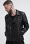 Mens Rogue Black Leather Moto Jacket
