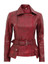 Women's Red Biker Real Leather Jacket Women's Red Biker Real Leather Jacket